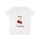 Juicy Frequency Cherries Ladies’ V-Neck T-Shirt