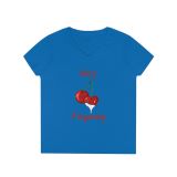 Juicy Frequency Cherries Ladies’ V-Neck T-Shirt