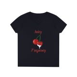 Juicy Frequency Cherries Ladies’ V-Neck T-Shirt