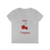 Juicy Frequency Cherries Ladies’ V-Neck T-Shirt